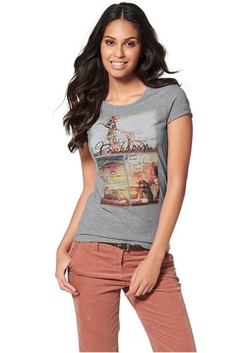 Flashlights damen shirt grau - t-shirt,