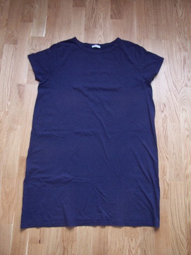 Dunkelblaues shirt kleid - dunkelblaues,