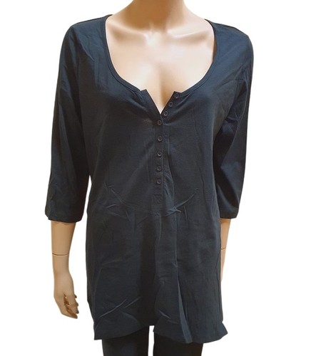 Longshirt schwarz damen - schwarz, 46